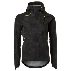 Damska kurtka przeciwdeszczowa rowerowa Commuter odblaskowa hi-vis. Czarne kurtki damskie Agu, m, bez wzorów, z materiału, z kapturem. Za 893.60 zł.