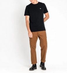 LEE STRIPE T MĘSKI T-SHIRT LOGO BLACK L61BWP01 112113743. Czarne t-shirty męskie Lee, l, bez wzorów, bez kołnierzyka. Za 69.99 zł.