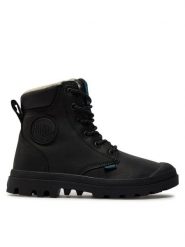 Palladium Trapery Pampa Sport Cuff WPS 72992-001-M Czarny. Czarne trapery damskie Palladium, ze skóry, bez obcasa. Za 569.99 zł.