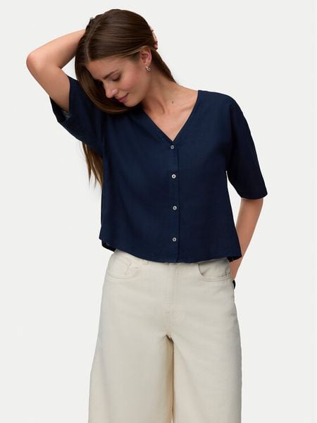 Vero Moda Koszula Rosie 10346914 Granatowy Loose Fit. Niebieskie koszule damskie Vero Moda, m, bez wzorów, z wiskozy, bez kołnierzyka, bez ramiączek. Za 129.99 zł.