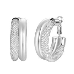 Lulu & Jane Kolczyki z mosiadzu w kolorze srebrnym z krysztalem 1 ct Damski. Szare kolczyki damskie Lulu & Jane, z kryształem, posrebrzane. Za 169.99 zł.