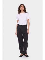 SAINT TROPEZ Koszulka "Adelia" w kolorze białym rozmiar: L. Białe bluzki damskie Saint Tropez, l, bez wzorów, z lyocellu, bez kołnierzyka. Za 86.99 zł.