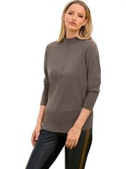 Heine Sweter w kolorze brązowym rozmiar: 34. Brązowe golfy damskie Heine, bez wzorów, bez ramiączek. Za 74.28 zł.