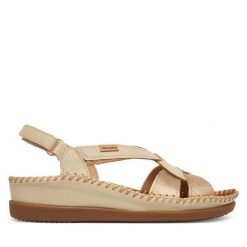 Sandały Pikolinos. Brązowe sandały damskie Pikolinos, bez wzorów, bez obcasa, na płaskiej podeszwie. Za 559.99 zł.