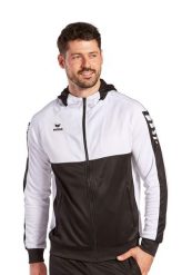 Kurtka treningowa z kapturem Erima Six Wings. Białe kurtki treningowe męskie Erima, xl, bez wzorów, z bawełny, do piłki ręcznej. Za 306.99 zł.