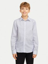 Jack & Jones Junior Koszula Axel 12268225 Biały Regular Fit. Białe koszule chłopięce JACK & JONES Junior, bez wzorów, z bawełny, bez kołnierzyka, bez ramiączek. Za 69.99 zł.