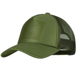 Czapka z daszkiem dla dorosłych Buff Trucker Cap. Zielone czapki męskie Buff, bez wzorów, z materiału, sportowe. Za 131.00 zł.