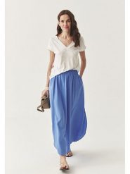 TATUUM Koszulka "Sevi" w kolorze białym rozmiar: M. Białe bluzki damskie Tatuum, m, bez wzorów, bez kołnierzyka, bez ramiączek. Za 101.47 zł.