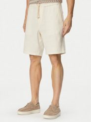 JOOP! Jeans Szorty materiałowe Riv-W 30102887 Kremowy Regular Fit. Białe szorty męskie Joop! Jeans, z bawełny, bez kołnierzyka. Za 379.99 zł.