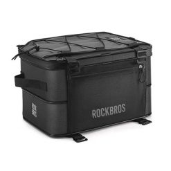 Torba rowerowa składana na bagażnik 15-30l. Szare torebki klasyczne damskie ROCKBROS, bez wzorów, z materiału, bez dodatków. Za 429.99 zł.