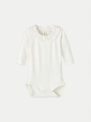 NAME IT Body dziecięce 13216876 Biały. Białe body niemowlęce Name it, bez wzorów, z bawełny, bez ramiączek. Za 49.99 zł.