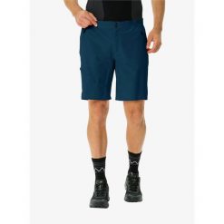 Spodenki turystyczne męskie Vaude Scopi LW Shorts II. Niebieskie szorty męskie Vaude, bez kołnierzyka. Za 319.19 zł.