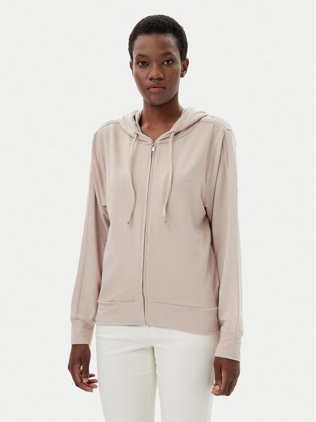 BOSS Bluza Icon 50540064 Beżowy Regular Fit. Brązowe bluzy bez kaptura damskie Boss, xs, z wiskozy. Za 349.99 zł.