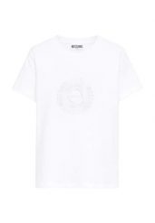 T-shirt Moschino HXM058 white. Białe t-shirty męskie MOSCHINO, l, bez wzorów, z materiału, bez kołnierzyka. Za 437.85 zł.