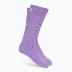 Skarpety damskie JOYINME Ground Yourself. Fioletowe skarpetki damskie Joy in me, bez wzorów, z bawełny. Za 39.99 zł.