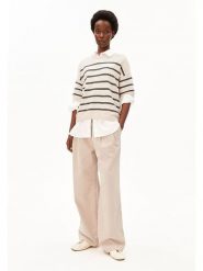 Armedangels Sweter ''Striped'' w kolorze kremowo-szarym rozmiar: S. Brązowe swetry klasyczne damskie ARMEDANGELS, s, ze splotem, bez kołnierzyka. Za 200.45 zł.