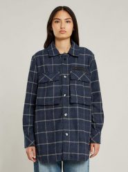 G-Star Koszula w kolorze granatowym rozmiar: XL. Niebieskie koszule damskie G-Star, xl, bez wzorów, z bawełny, retro, bez kołnierzyka, bez ramiączek. Za 305.29 zł.