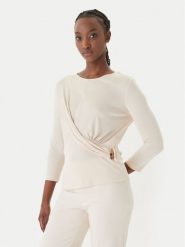 Rinascimento Bluzka CFC0127695003 Beżowy Slim Fit. Brązowe bluzki damskie RINASCIMENTO, s, bez wzorów, z syntetyku, bez ramiączek. Za 449.99 zł.