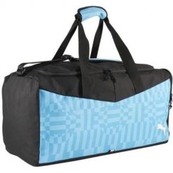 Torba sportowa Puma Individualrise. Niebieskie torby męskie na ramię Puma, bez wzorów, z materiału, na ramię. Za 147.99 zł.