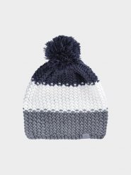 4F Czapka zimowa z pomponem męska - multikolor L. Czapki męskie 4f, na zimę, bez wzorów, z materiału, sportowe. W wyprzedaży za 39.99 zł.