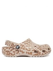 Crocs Klapki Classic Pop Animal Clogs 214153 Beżowy. Brązowe klapki damskie Crocs, bez wzorów, z tworzywa sztucznego, bez obcasa. Za 259.99 zł.