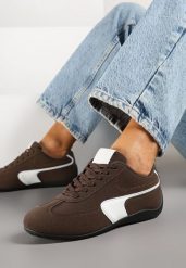 Brązowe Sneakersy Typu Klasyczne Tenisówki Zelritia. Brązowe trampki i tenisówki damskie Renee, z aplikacjami, z jeansu. Za 74.99 zł.