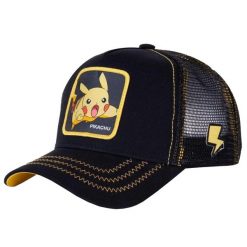 Czapka z daszkiem Capslab Pikachu Pokemon Trucker CL/PKM2/1/PIK7. Czarne czapki męskie CapsLab, z aplikacjami, z bawełny. Za 163.00 zł.