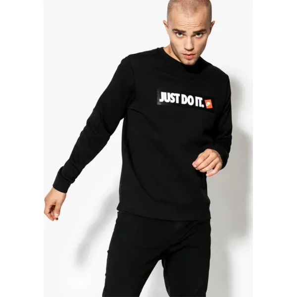 Nike Bluza M Nsw Hbr Crw Flc , czarny, rozmiar XL. Czarne bluzy bez kaptura męskie Nike, m, z bawełny. W wyprzedaży za 159.00 zł.