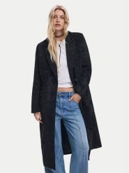 Desigual Płaszcz przejściowy Patch 25WWEW16 Czarny Regular Fit. Czarne płaszcze damskie Desigual, m, bez wzorów, z syntetyku. Za 589.99 zł.
