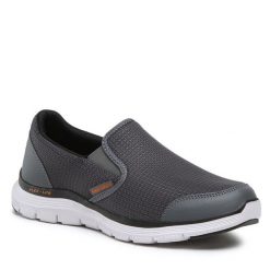 Półbuty Skechers. Szare półbuty męskie Skechers, bez zapięcia. Za 329.99 zł.