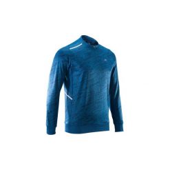 Bluza do biegania RUN WARM+ męska. Czarne bluzy bez kaptura męskie KALENJI, m, z elastanu. W wyprzedaży za 59.99 zł.