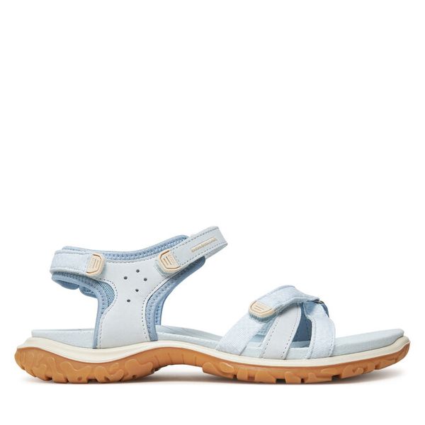 Sandały ECCO. Niebieskie sandały damskie ECCO, bez wzorów, bez obcasa, na płaskiej podeszwie. Za 529.99 zł.