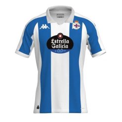 Koszulka domowa Deportivo La Corogne 2024/25. Białe t-shirty sportowe męskie Kappa, s, z materiału, bez ramiączek, do piłki nożnej. Za 345.58 zł.
