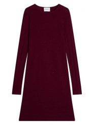 Perfect Cashmere Kaszmirowa sukienka "Lola" w kolorze bordowym rozmiar: XXL. Czerwone sukienki damskie Perfect Cashmere, na co dzień, xxl, bez wzorów, z kaszmiru, bez kołnierzyka, bez ramiączek, midi, proste. Za 436.14 zł.