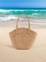 Torebka - kremowy. Białe torebki klasyczne damskie Sinsay, bez wzorów, bez dodatków. Za 59.99 zł.