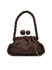 Weekend Max Mara Torebka 2615511144650 Brązowy. Brązowe listonoszki damskie Weekend Max Mara, bez wzorów, ze skóry, bez dodatków. Za 1,809.00 zł.