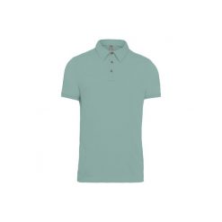 Koszulka polo z dżerseju Kariban. Zielone koszulki polo męskie KARIBAN, xl, bez wzorów, z bawełny, bez ramiączek. Za 116.00 zł.