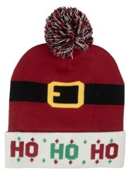 Clayre & Eef Czapka w kolorze czerwono-białym rozmiar: onesize. Białe czapki zimowe damskie Clayre & Eef, z materiału. Za 37.12 zł.