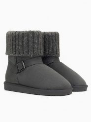 ISLAND BOOT Botki zimowe "Kourtney" w kolorze szarym rozmiar: 36. Szare botki damskie Island Boot, na zimę, bez obcasa, bez zapięcia. Za 190.45 zł.