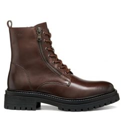 Trapery Geox. Czerwone trapery damskie Geox, bez obcasa. Za 589.99 zł.