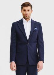 PAKO LORENTE – Wełniana marynarka garniturowa w kolorze granatowym. Marynarki męskie Pako Lorente, bez wzorów, z wełny. Za 1,699.99 zł.