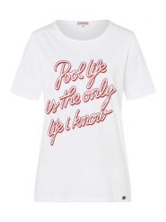 Timezone Koszulka w kolorze białym rozmiar: W27. Białe bluzki damskie Timezone, bez wzorów, z bawełny, bez kołnierzyka. Za 39.99 zł.