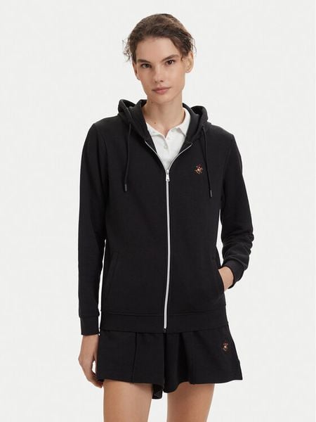Beverly Hills Polo Club Bluza P-SS26W-F546540 Czarny Regular Fit. Czarne bluzy bez kaptura damskie Beverly Hills Polo Club, xs, z bawełny. Za 237.99 zł.