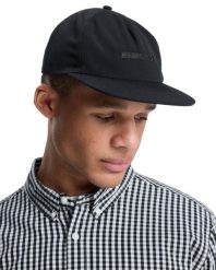 Czapka Snapback dla Mężczyzn DRIFTER CLICKER Czarny. Czarne czapki męskie Quiksilver, bez wzorów, z bawełny. Za 129.99 zł.