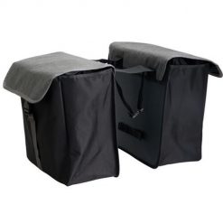 Torba sakwa rowerowa Xqmax 2x20L podwójna na bagażnik. Czarne torebki klasyczne damskie XQ MAX, bez wzorów, bez dodatków. Za 54.98 zł.