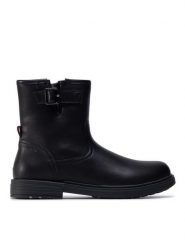 Geox Kozaki J Eclair G.B J049QB 000BC C9999 D Czarny. Czarne kozaki dziewczęce Geox, bez wzorów, ze skóry, bez obcasa. Za 189.99 zł.