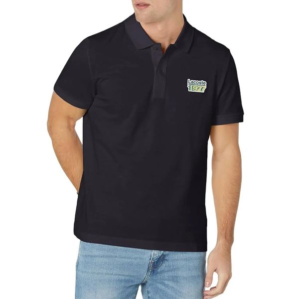 Koszulka męska Lacoste. Niebieskie t-shirty sportowe męskie Lacoste, m, z bawełny, bez ramiączek, na golfa. Za 297.00 zł.