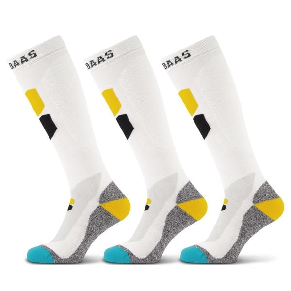 Skarpety narciarskie Poederbaas Technical Bamboo Freeride 3 pary. Białe skarpetki damskie POEDERBAAS, bez wzorów, z elastanu. W wyprzedaży za 286.22 zł.