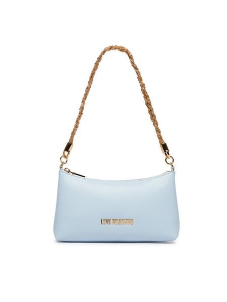 LOVE MOSCHINO Torebka JC4143PP1OLX0701 Błękitny. Niebieskie torebki klasyczne damskie Love Moschino, bez wzorów, ze skóry, bez dodatków. Za 879.99 zł.