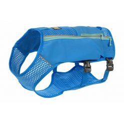 Kurtka wyścigowa dla psów Ruffwear Trail Runner. Niebieskie kurtki treningowe męskie RUFFWEAR, l, bez wzorów, z materiału, do biegania. Za 583.80 zł.